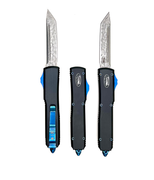 HELLCAT'S Gen 2 Medium Black With Blue Accent Damascus