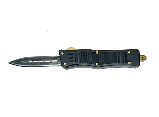 HellCat's Gen 1 Medium Black Damascus With Gold Accent