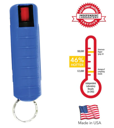 Streetwise 18 Stream Pepper Spray 0.5 oz Hard-case