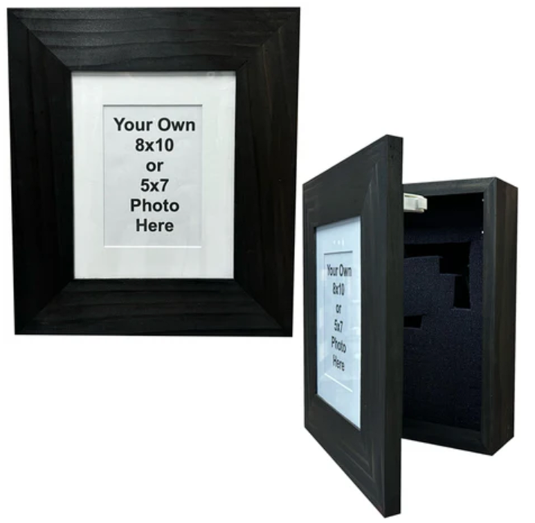 Picture Frame Hidden Gun Storage Cabinet Home Decor