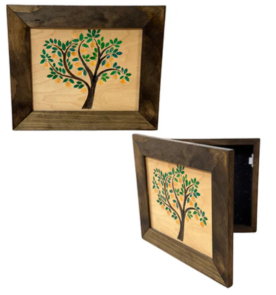 Peach Tree Decorative & Secure Wall-Mounted Gun Cabinet