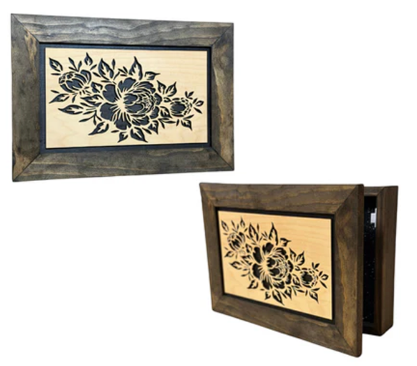 Peony (jacobean) Gun Safe - Wall Mounted Decorative Secure Gun Cabinet