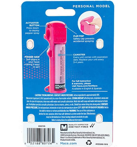 Mace® Personal Model Hot Pink 10% Pepper Spray