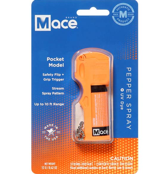 Mace® Pocket Model Pepper Spray – Neon Orange