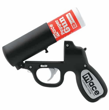 Mace®Pepper Gun with STROBE LED Black