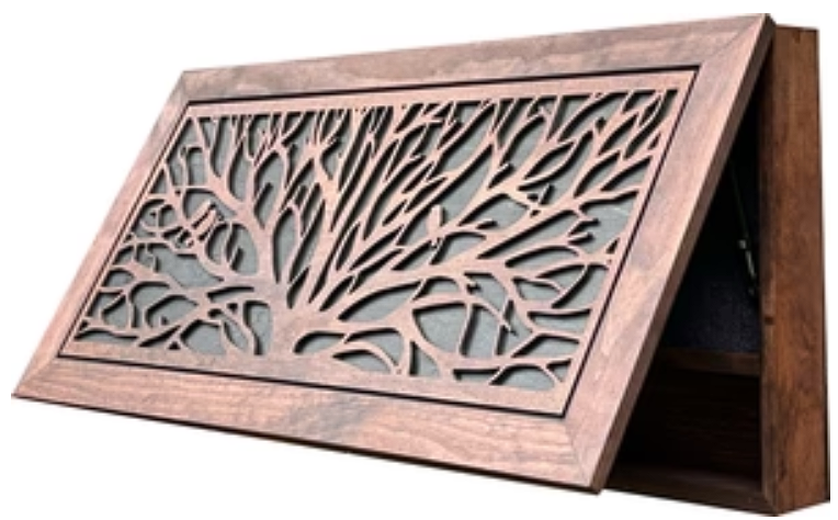 Large Hidden Gun Storage Cabinet Tree of Life Wall Decor - Birds In a Tree Concealed Gun Cabinet