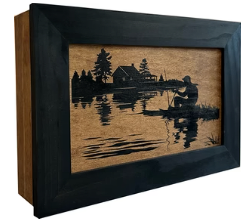 Hidden Gun Storage Cabinet - I'd Rather Be Fishing