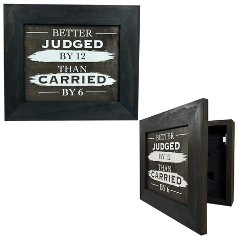 Judged by 12 Hidden Gun Cabinet - Recessed In Wall or Mount On The Wall