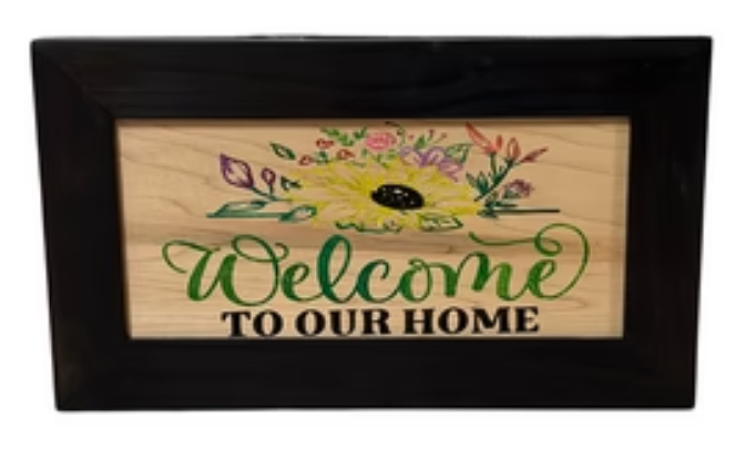 Welcome Flowers Gun Safe - Wall Mounted Decorative Secure Gun Cabinet