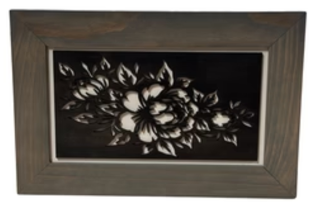 Peony (Gray) Gun Safe - Wall Mounted Decorative Secure Gun Cabinet