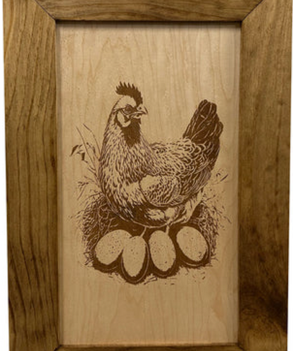 Hidden Gun Safe Chicken and Eggs Farmhouse Scene by Bellewood Designs