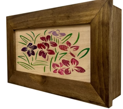 Hidden Gun Safe Just Flowers Wall Decoration - Wood Gun Cabinet To Securely Store Your Gun In Plain Sight by Bellewood Designs