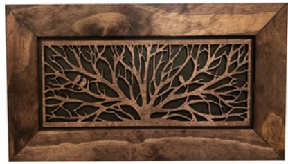 Wood Gun Cabinet Birds In A Tree Wall Decoration - Hidden Gun Safe To Securely Store Your Gun In Plain Sight