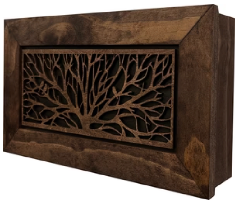 Wood Gun Cabinet Birds In A Tree Wall Decoration - Hidden Gun Safe To Securely Store Your Gun In Plain Sight