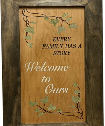 Wooden Gun Safe Wall Mountable Decoration Every Family Has a Story Welcome to Ours …