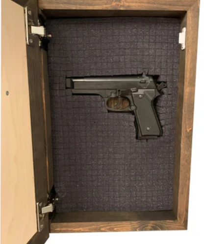 Three Layered Cross Decorative Wall-Mounted Secure Gun Cabinet