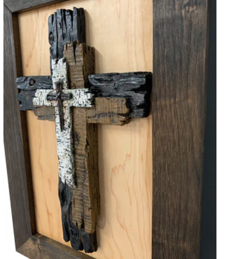 Three Layered Cross Decorative Wall-Mounted Secure Gun Cabinet