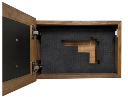 Decorative Gun Cabinet Wall-Mounted & Secure with a Cross and Exodus 22:2 - Gun safe To Securely Store Your Gun & Home Self Defense Gear