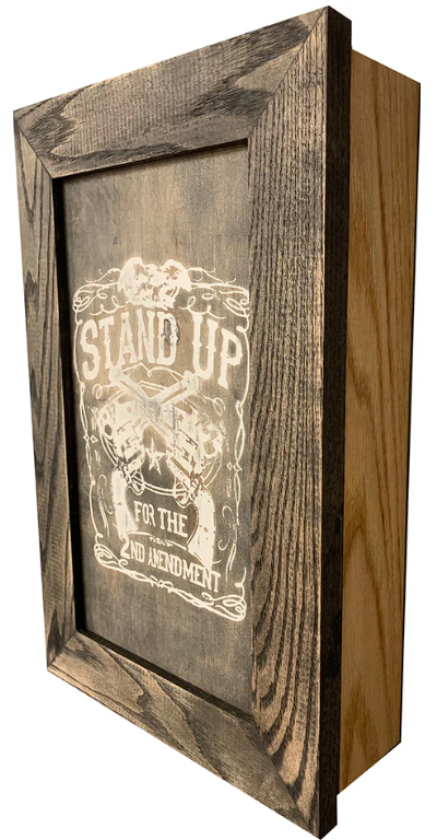 Stand Up for the 2nd Amendment Hidden Gun Storage Firearm Concealment Wall Decor