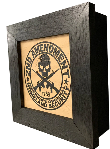 Second Amendment Hidden Gun Safe, 2nd Amendment Skull Concealment Shelf