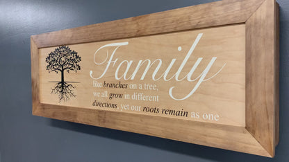 Large Hidden Gun Storage Cabinet with Family Tree Design