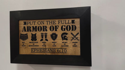 Hidden Gun Cabinet Put On The Full Armor Of God, Secure Concealed Ephesians 6:10 Gun Safe by Bellewood Designs