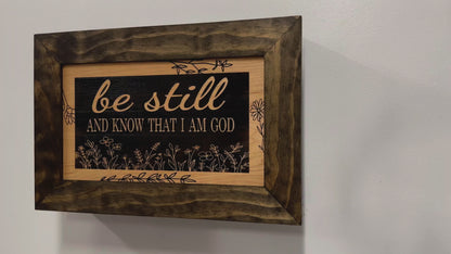 Bible Verse Decorative & Secure Wall-Mounted Gun Cabinet - Be Still and Know That I am God Psalm 46:10 Gun Safe