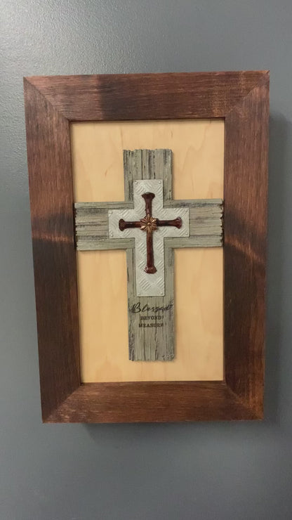 Blessed Beyond Measure Cross Decorative Wall-Mounted Secure Gun Cabinet